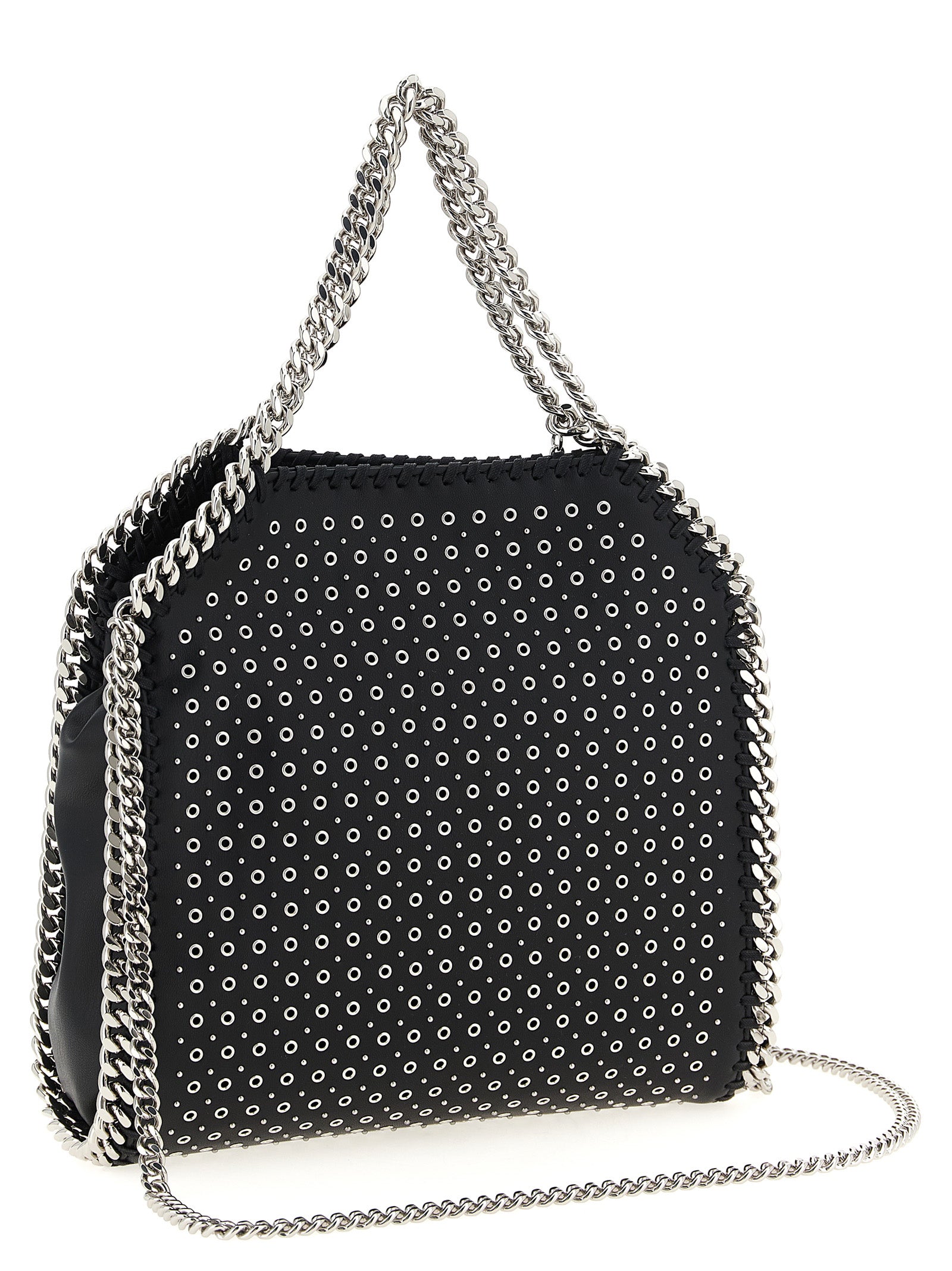 Stella McCartney Black Leather-effect fabric Mini Falabella Handbag