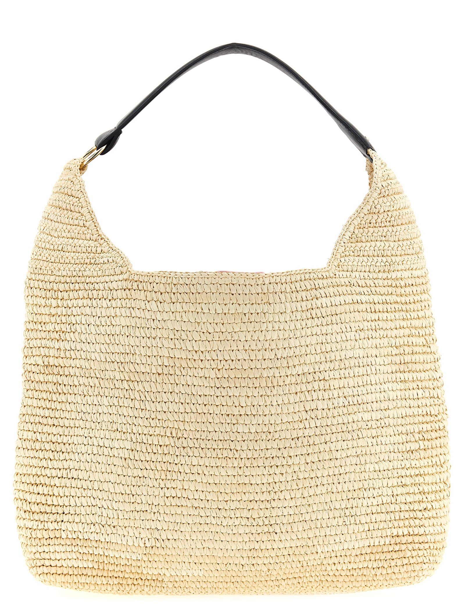 Maison Michel Beige Raffia Shoulder Bag