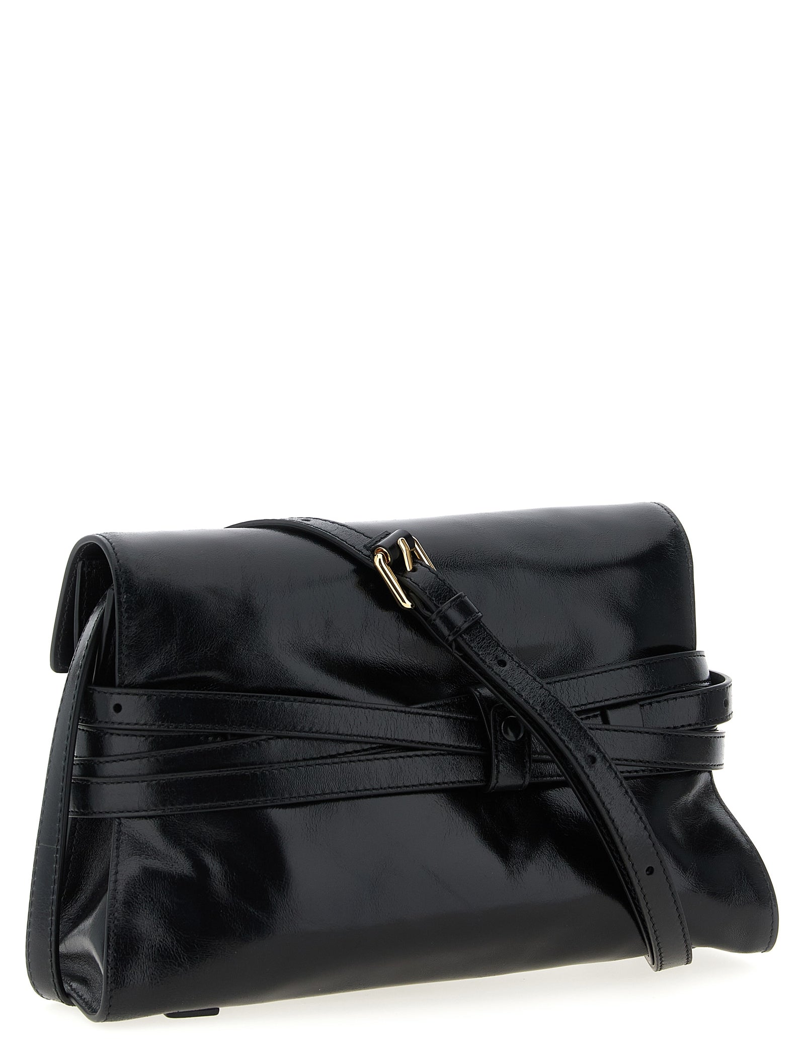Moschino Black Leather Crossbody Bag