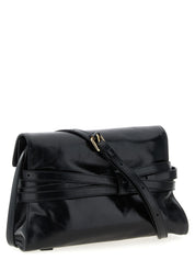 Moschino Black Leather Crossbody Bag