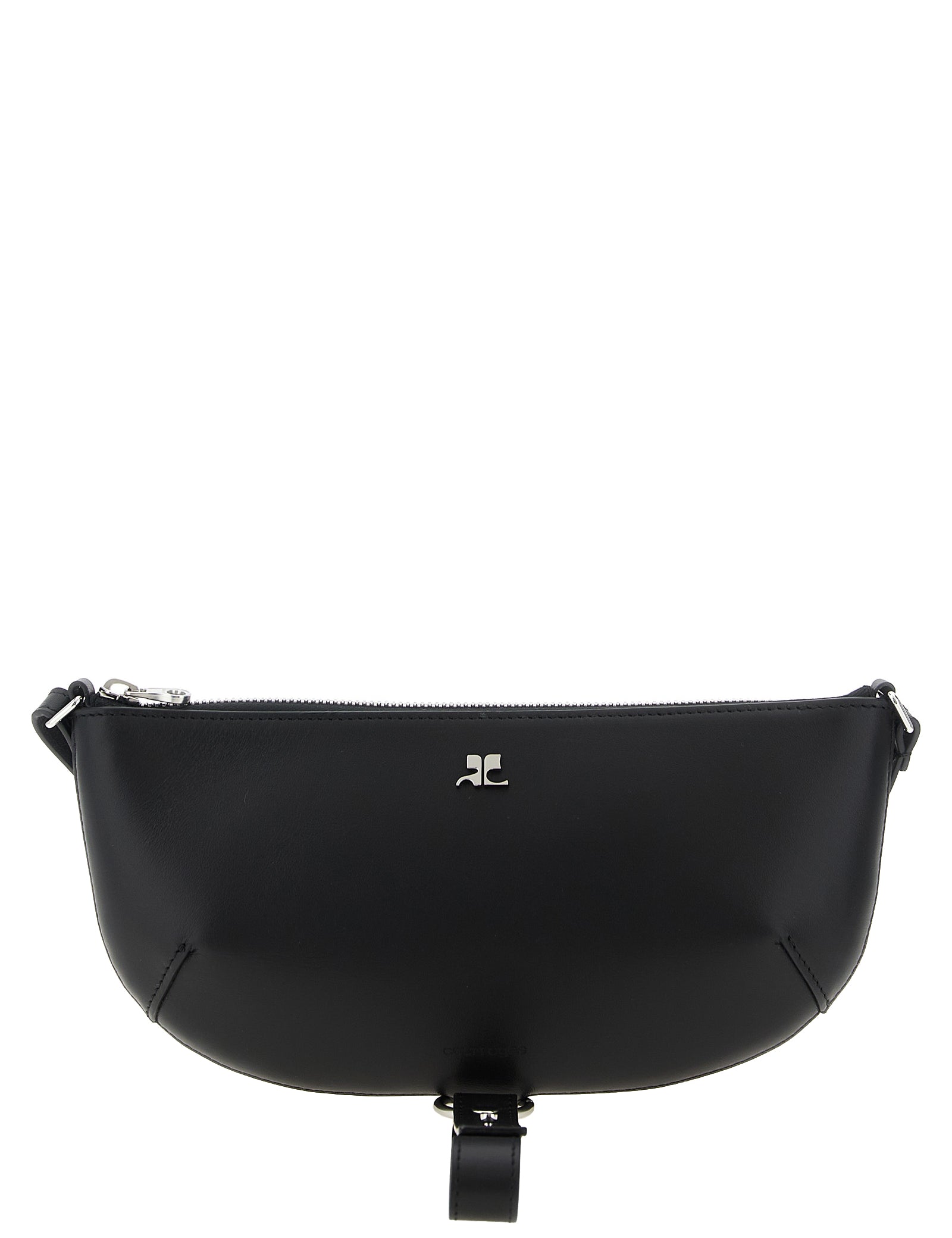 Courrèges Black Calfskin Shoulder Bag