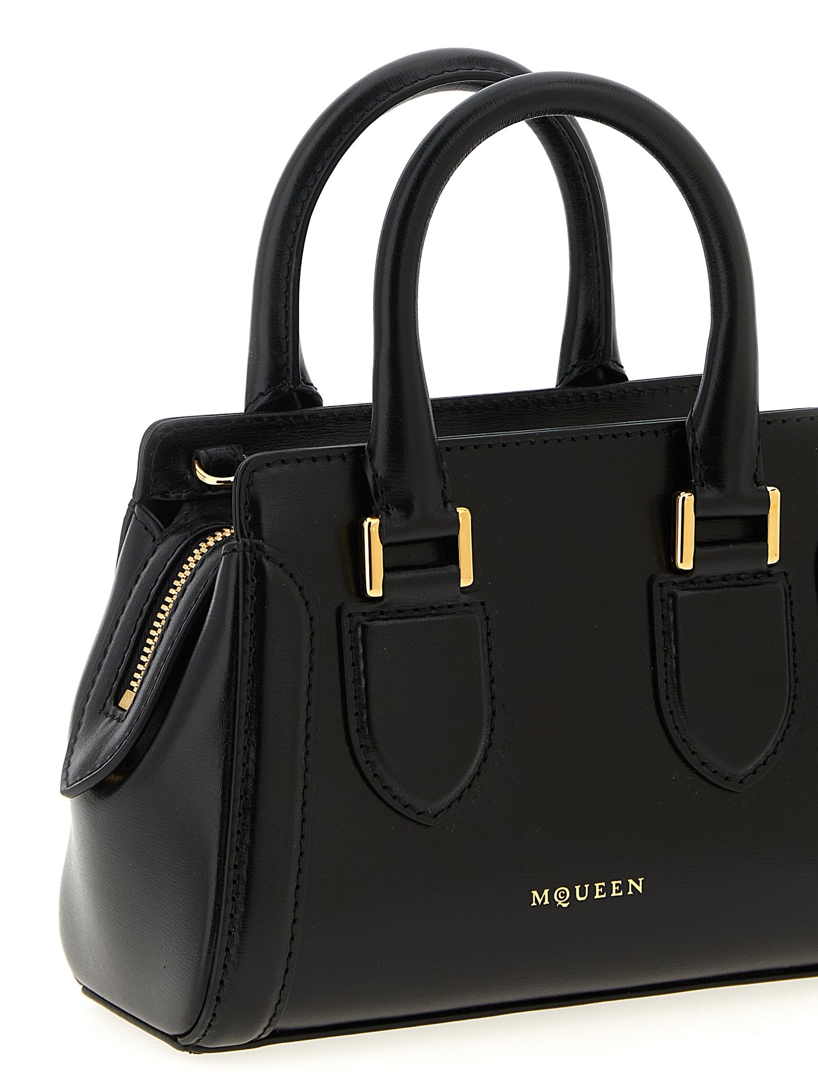 Alexander McQueen Black Calfskin Mini Handbag