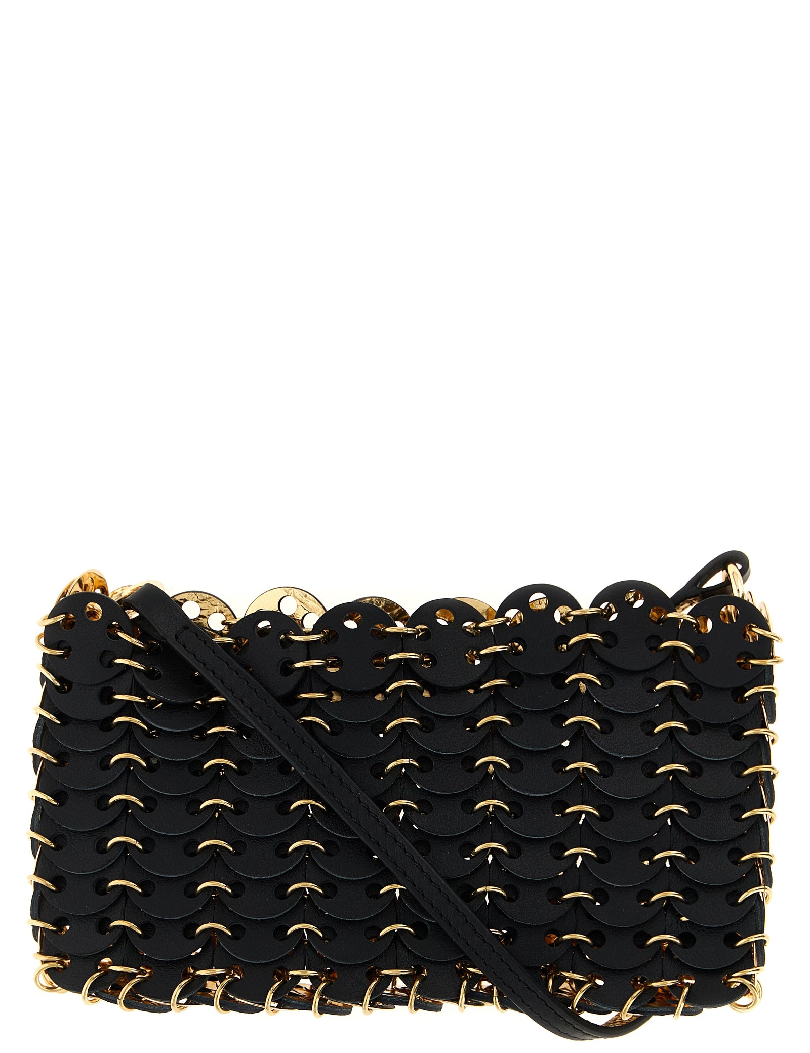 Paco Rabanne Black Calfskin Crossbody Bag