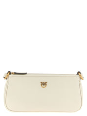 PINKO White Goat Leather Crossbody Bag