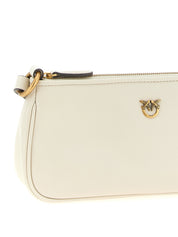 PINKO White Goat Leather Crossbody Bag