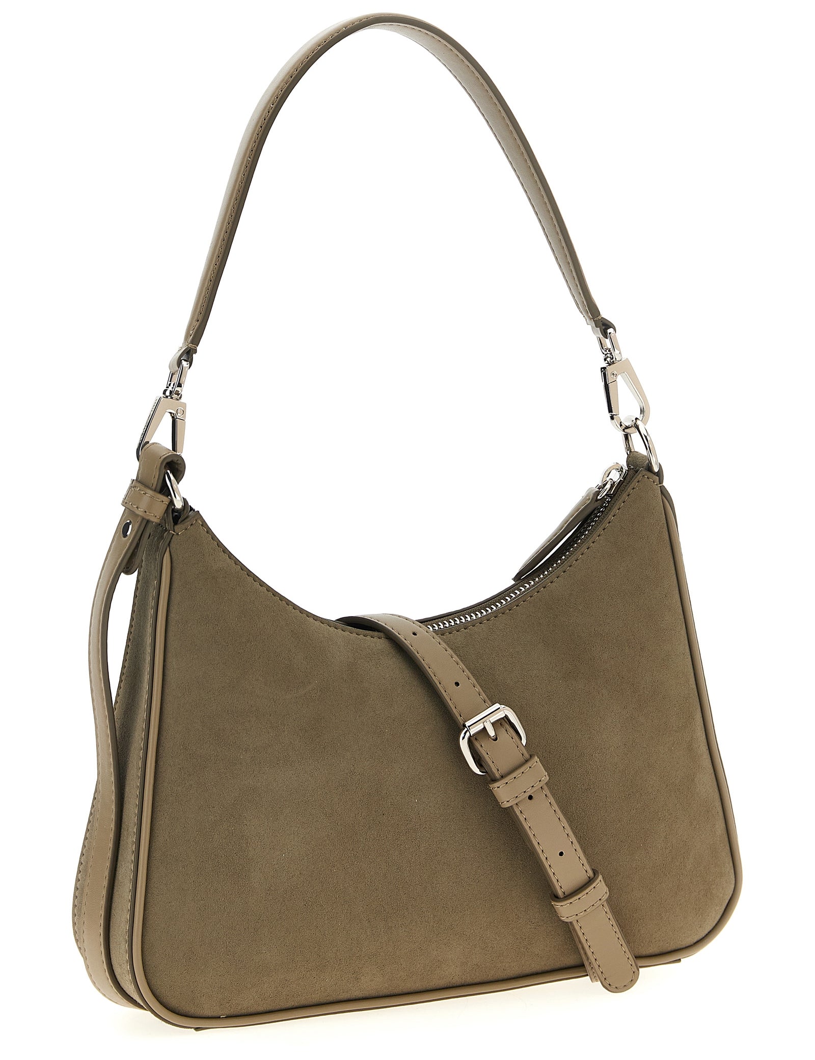 Stella McCartney Gray Polyamide Small Hobo Shoulder Bag