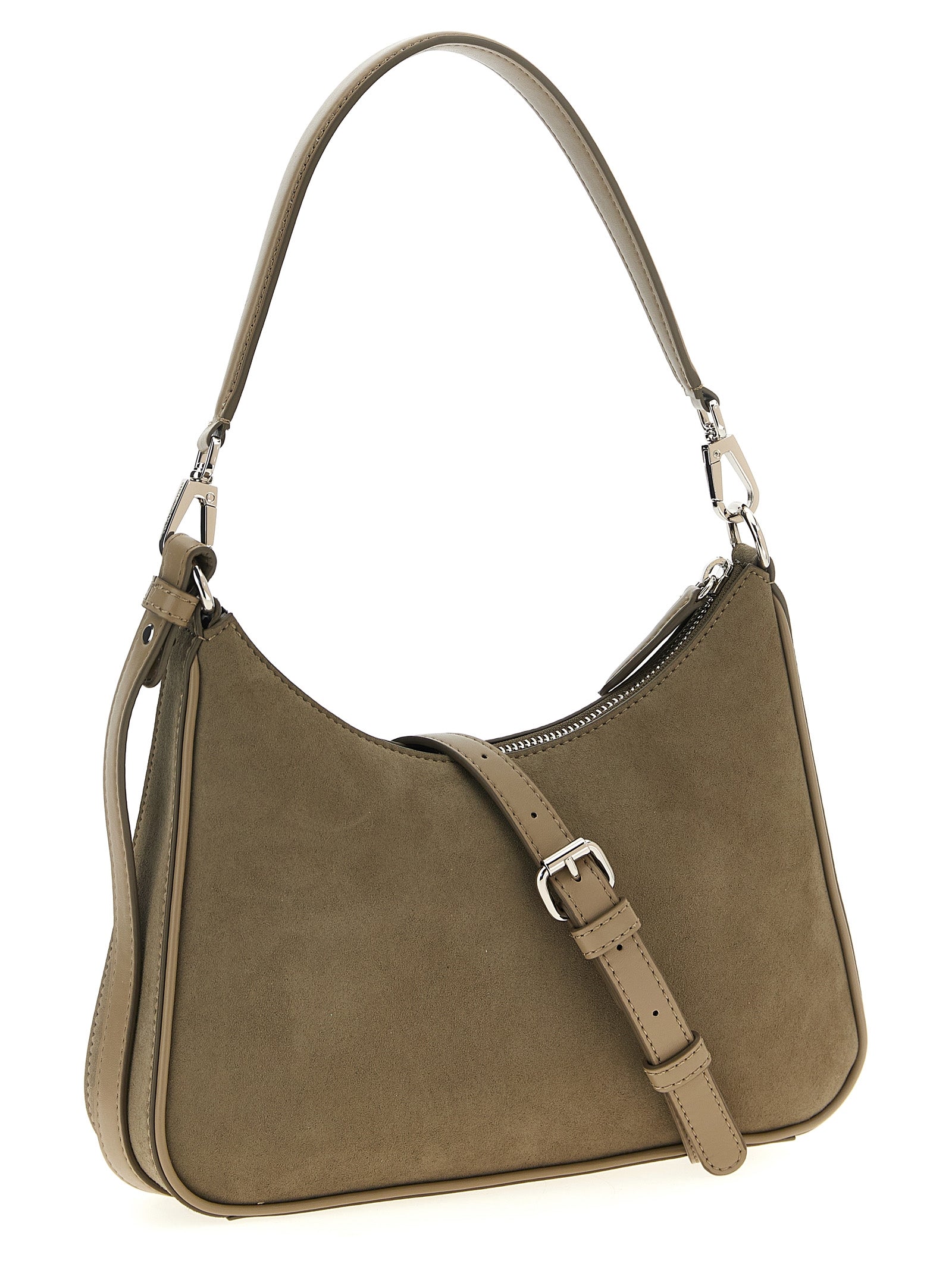 Stella McCartney Gray Polyamide Small Hobo Shoulder Bag