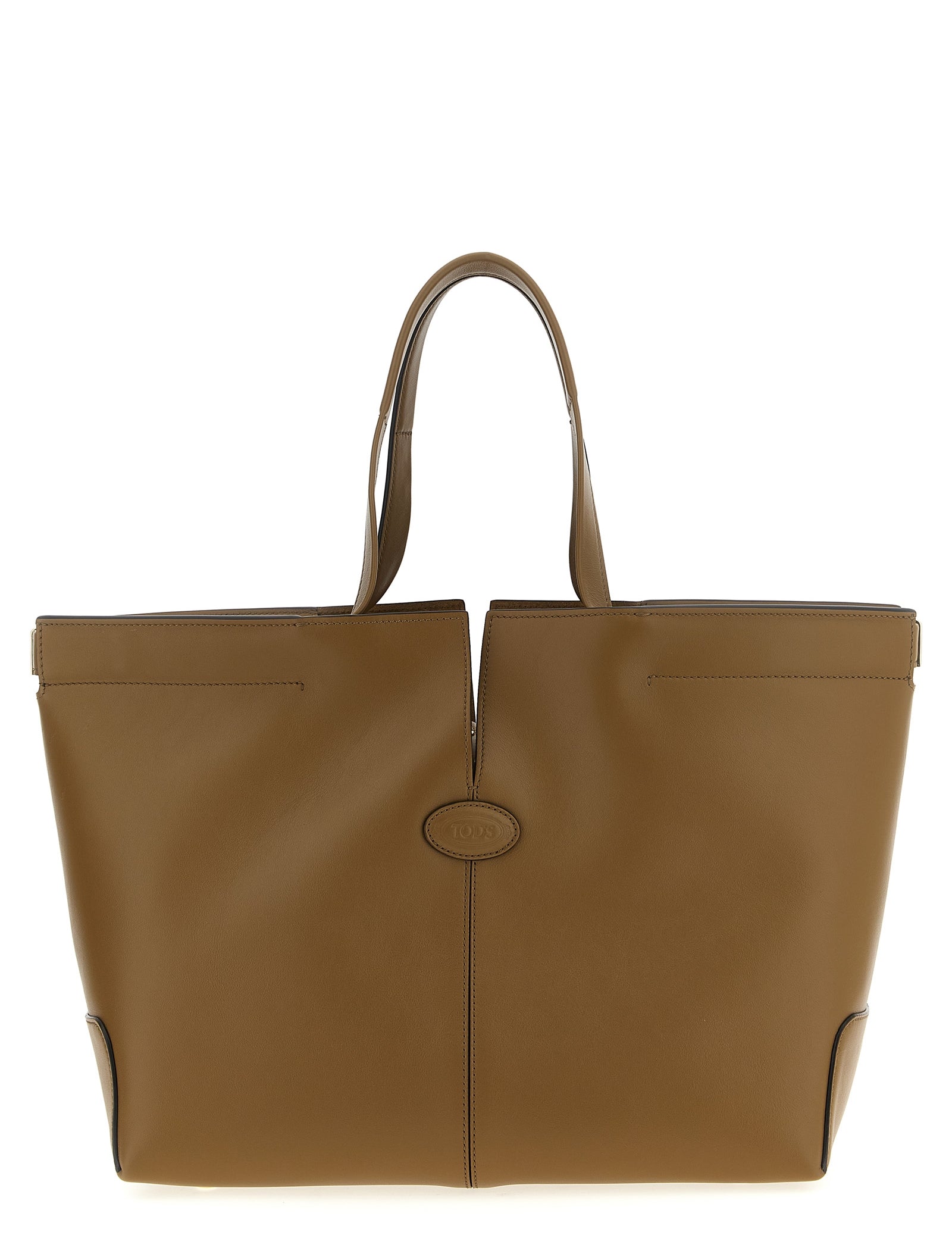 Tod's Green Bicolor Calfskin Tote Bag