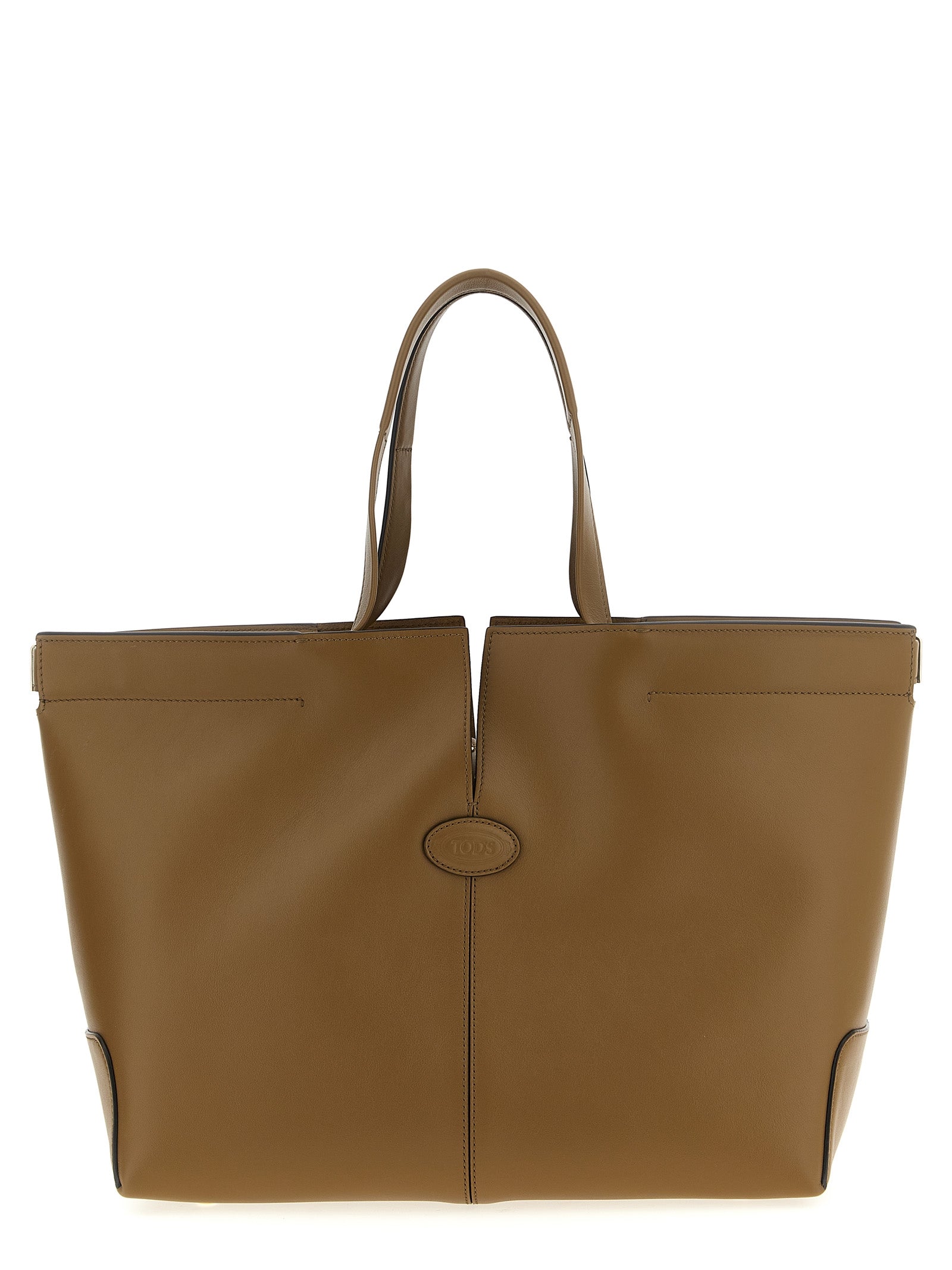 Tod's Green Bicolor Calfskin Tote Bag