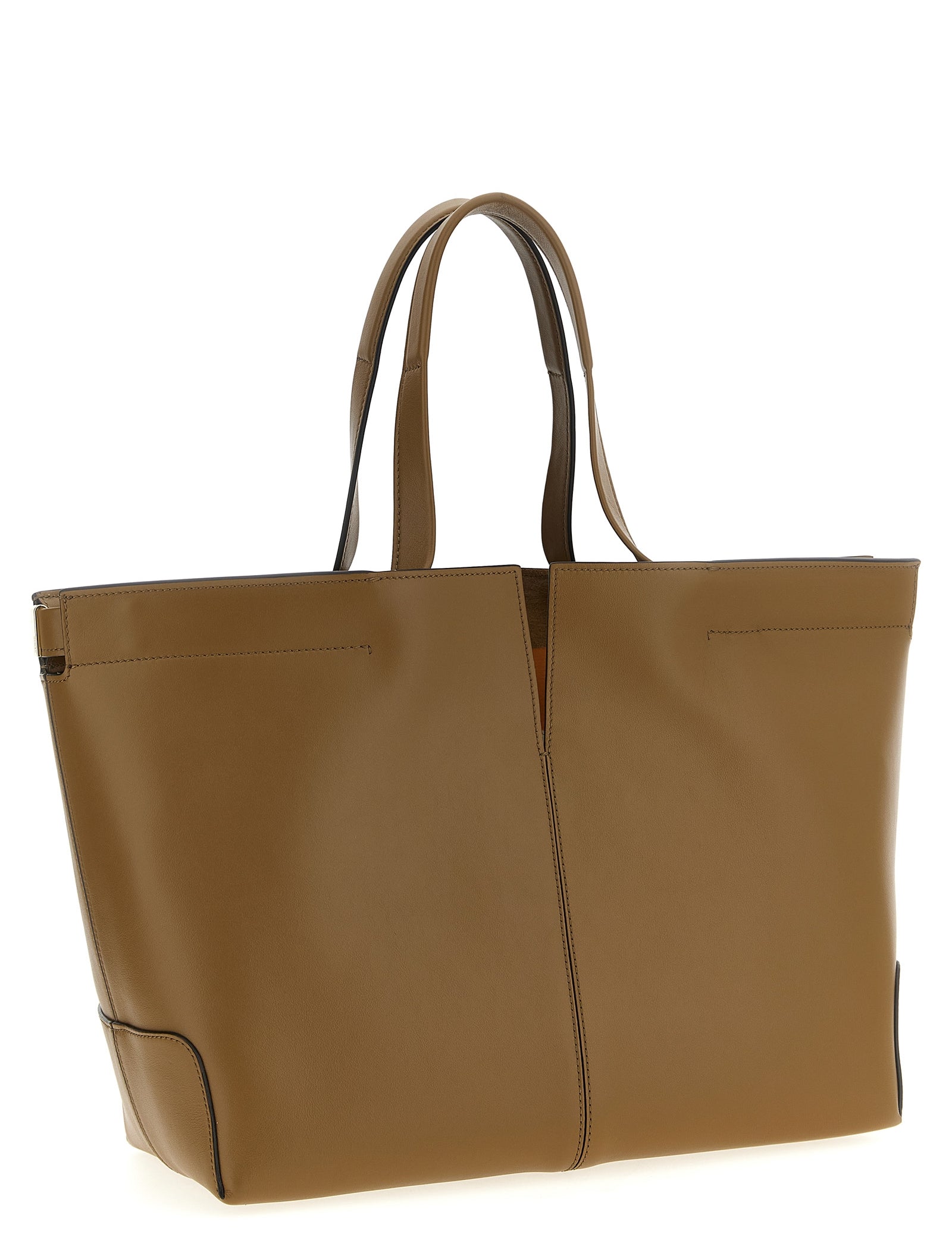 Tod's Green Bicolor Calfskin Tote Bag