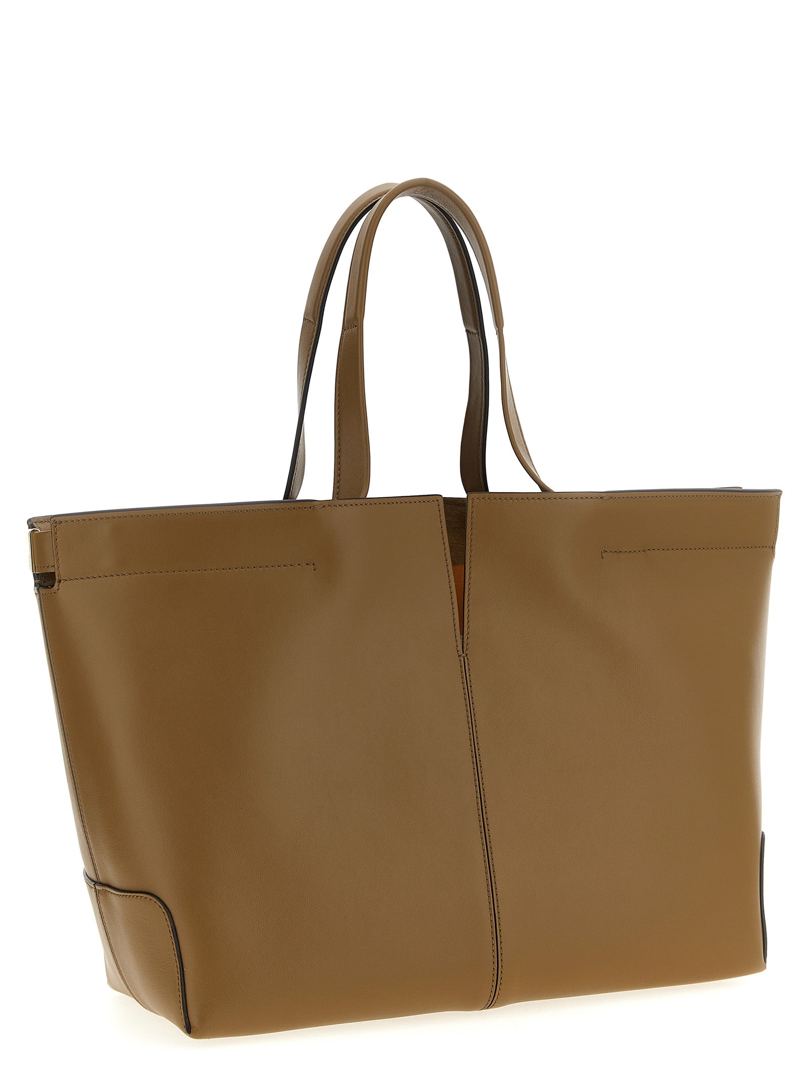 Tod's Green Bicolor Calfskin Tote Bag