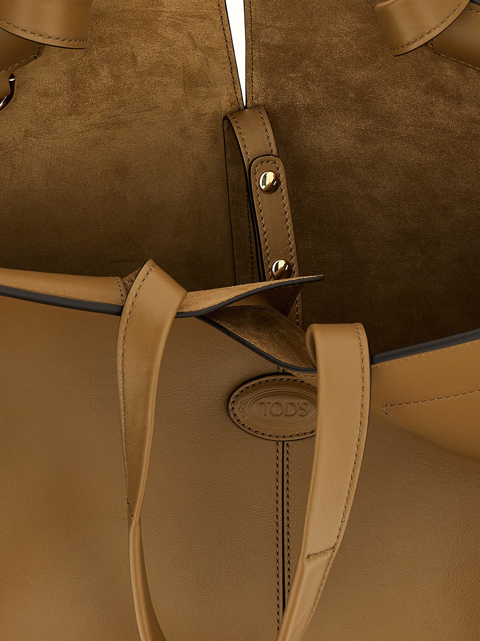Tod's Green Bicolor Calfskin Tote Bag