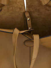 Tod's Green Bicolor Calfskin Tote Bag