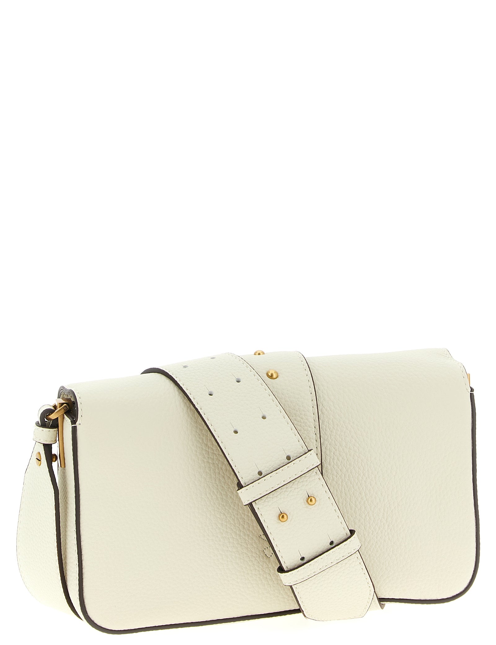 PINKO White Goatskin Crossbody Bag