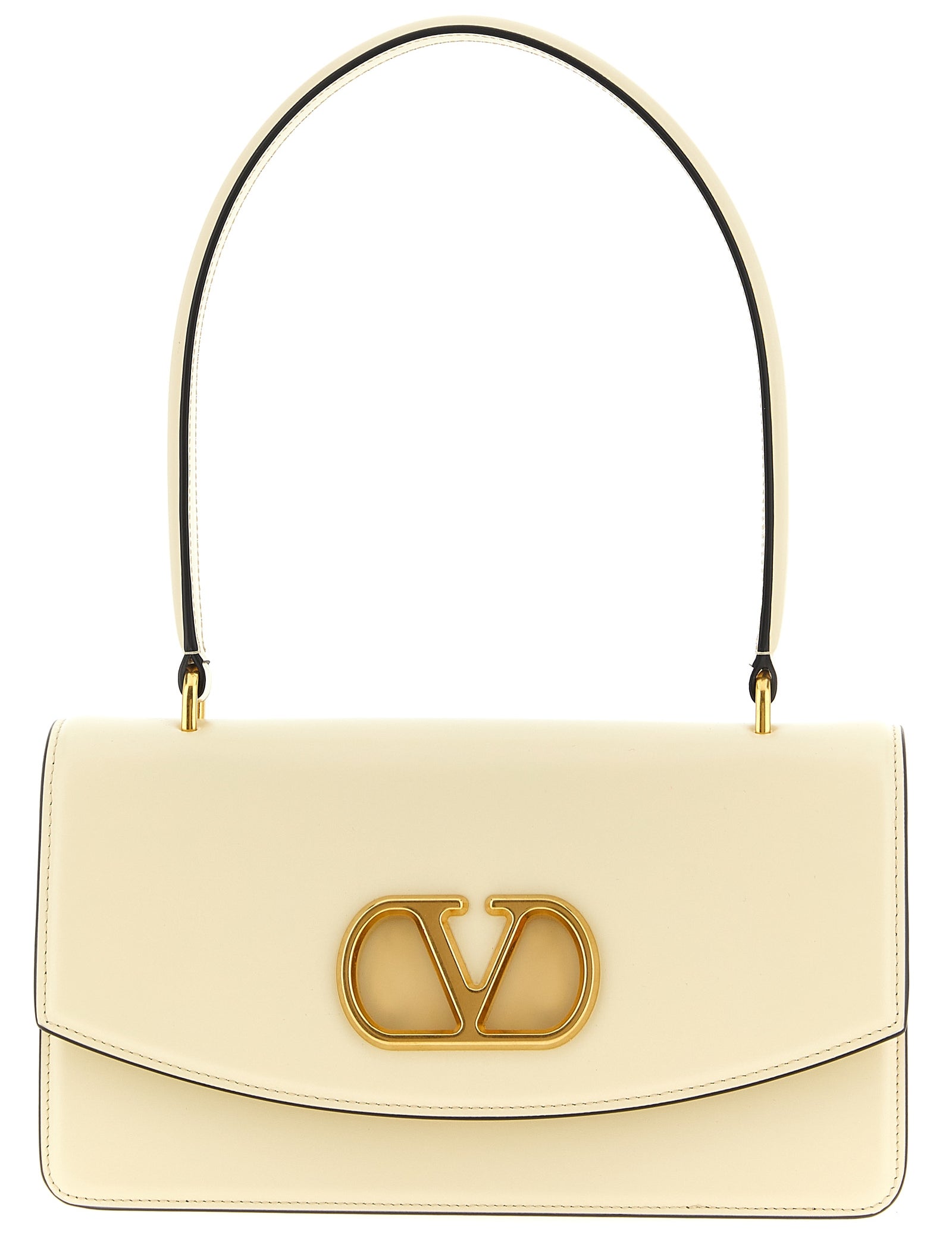 Valentino Garavani White Calfskin Shoulder Bag