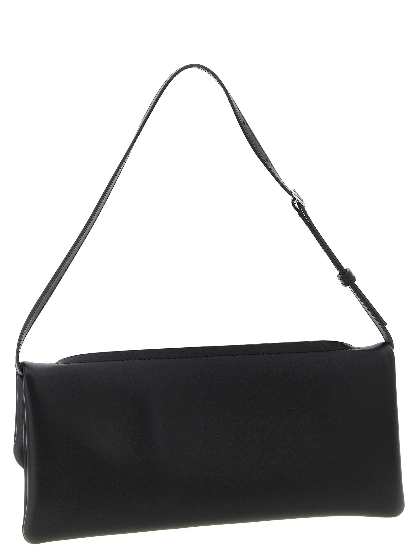 Courrèges Black Cow Leather Clutch Bag