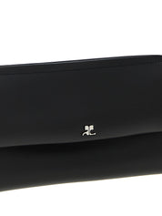Courrèges Black Cow Leather Clutch Bag
