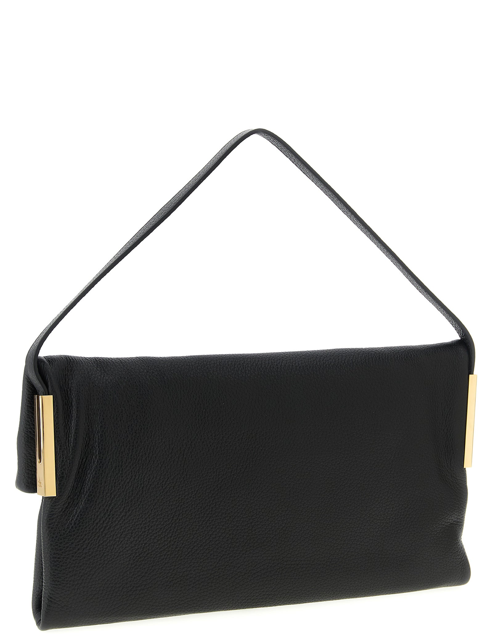 Elisabetta Franchi Black Calfskin Shoulder Bag