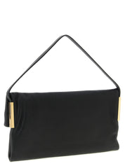 Elisabetta Franchi Black Calfskin Shoulder Bag