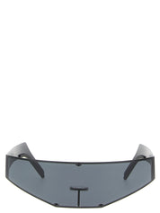 Rick Owens Black Stainless Steel Sunglasses