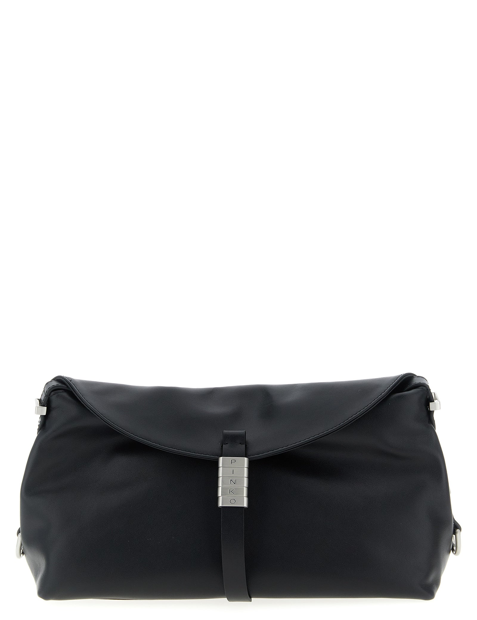 PINKO Black Goatskin Shoulder Bag