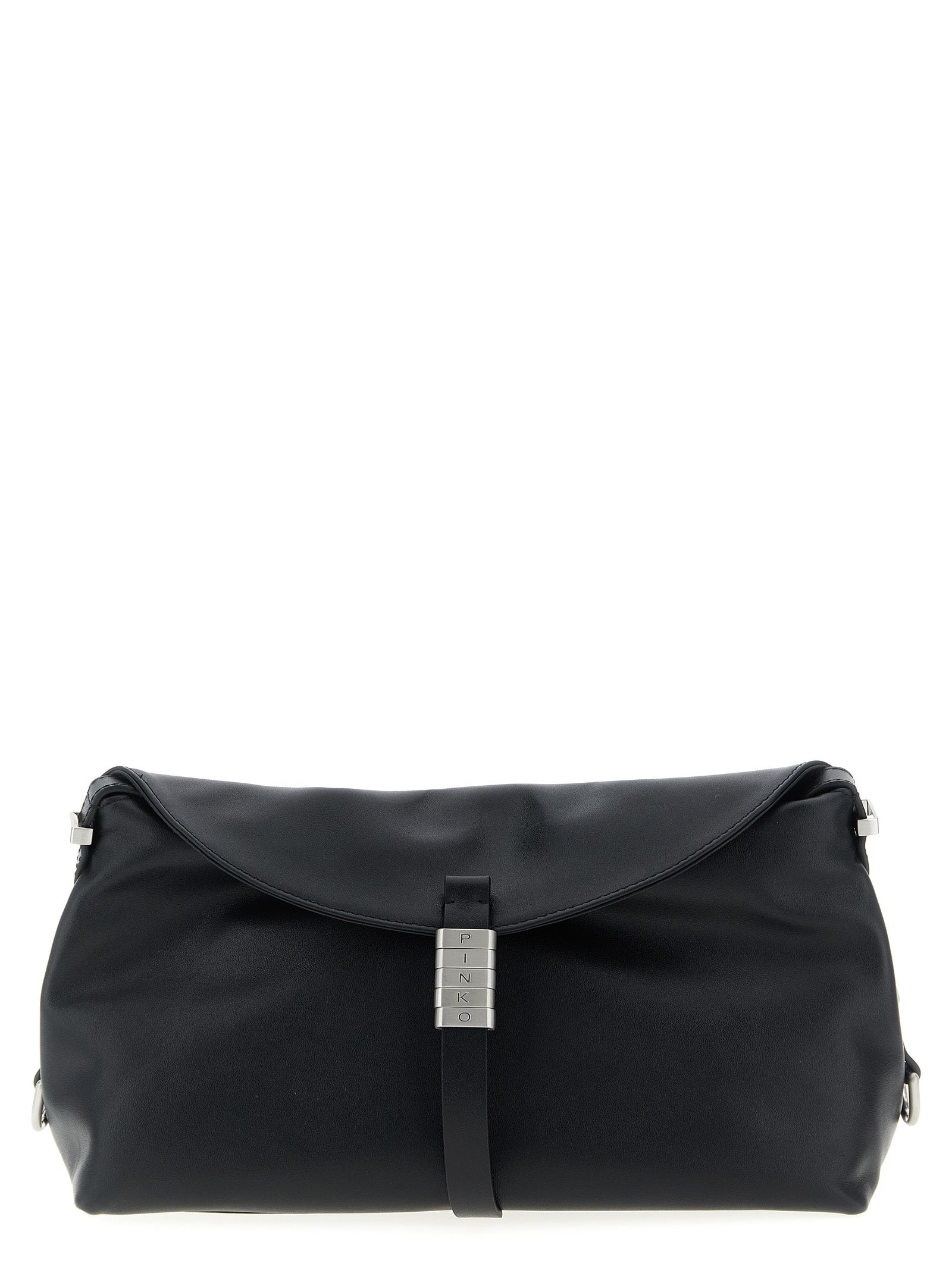 PINKO Black Goatskin Shoulder Bag