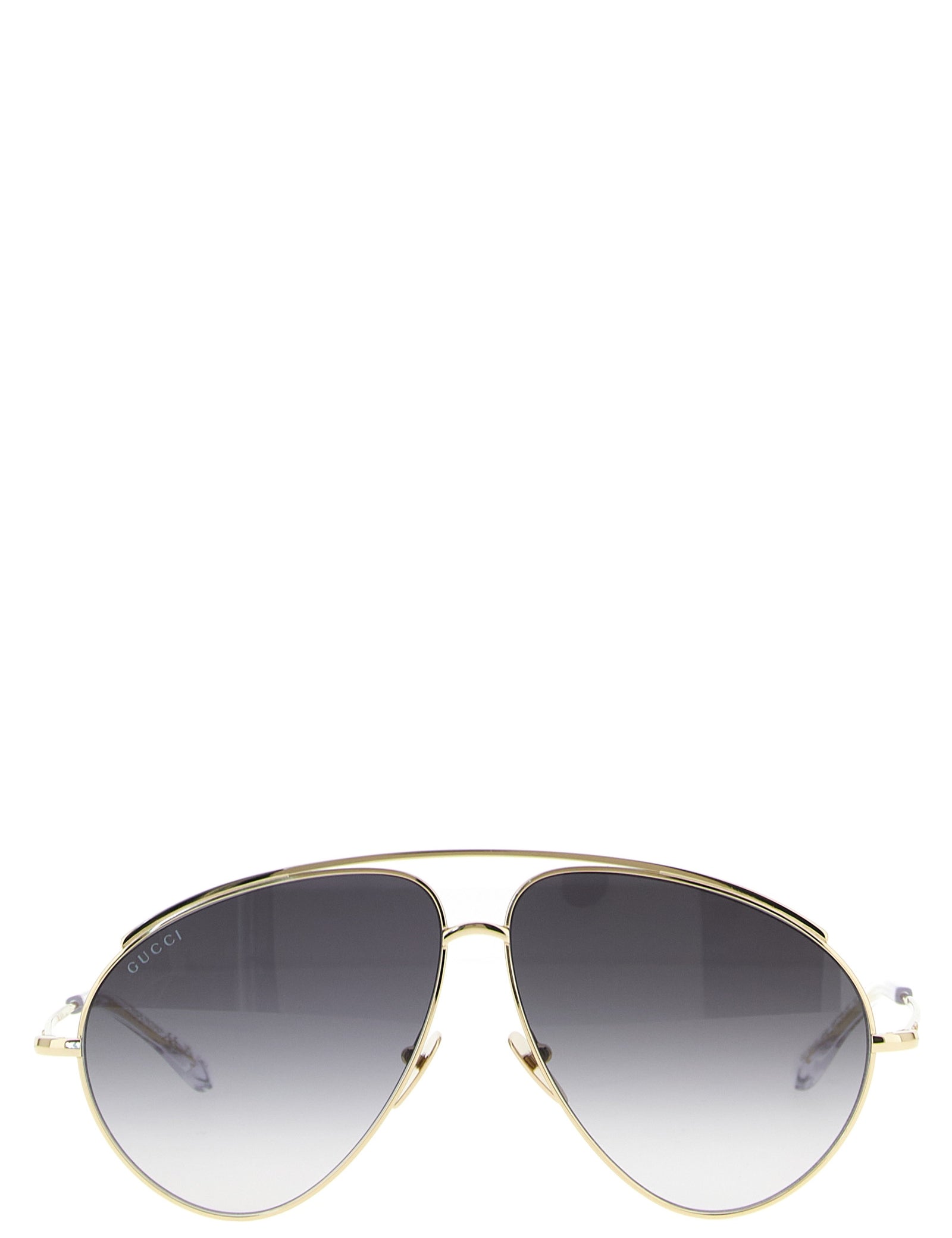 Gucci Gold Metal Aviator Sunglasses