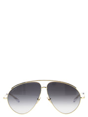 Gucci Gold Metal Aviator Sunglasses