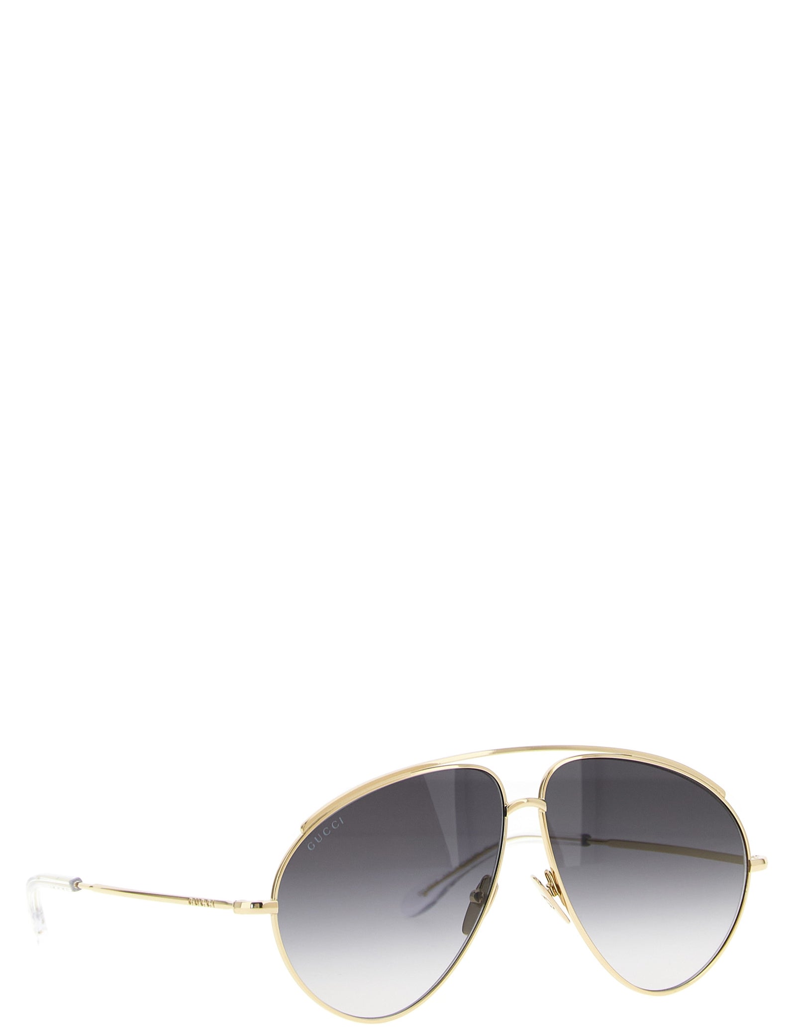 Gucci Gold Metal Aviator Sunglasses