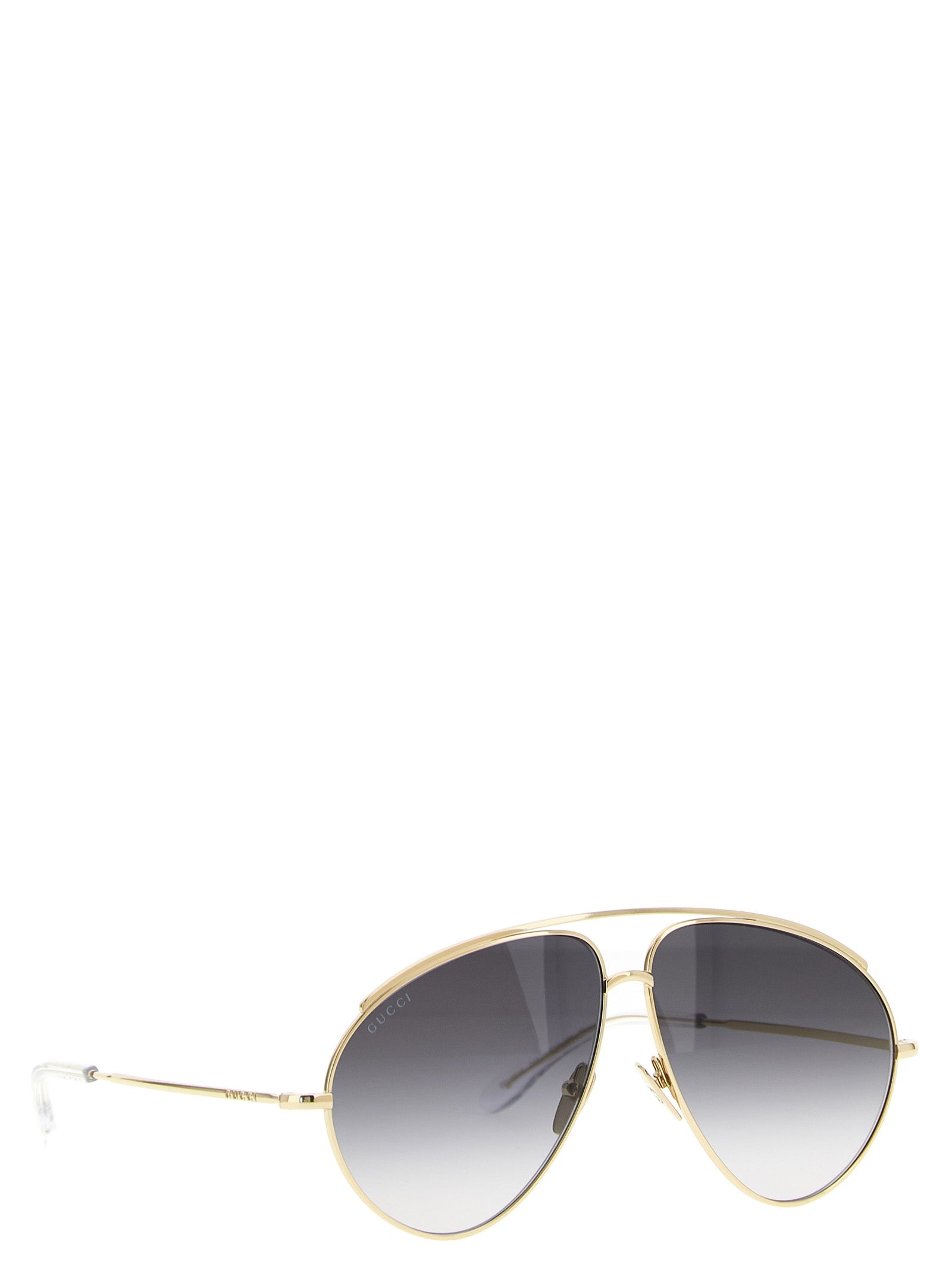 Gucci Gold Metal Aviator Sunglasses