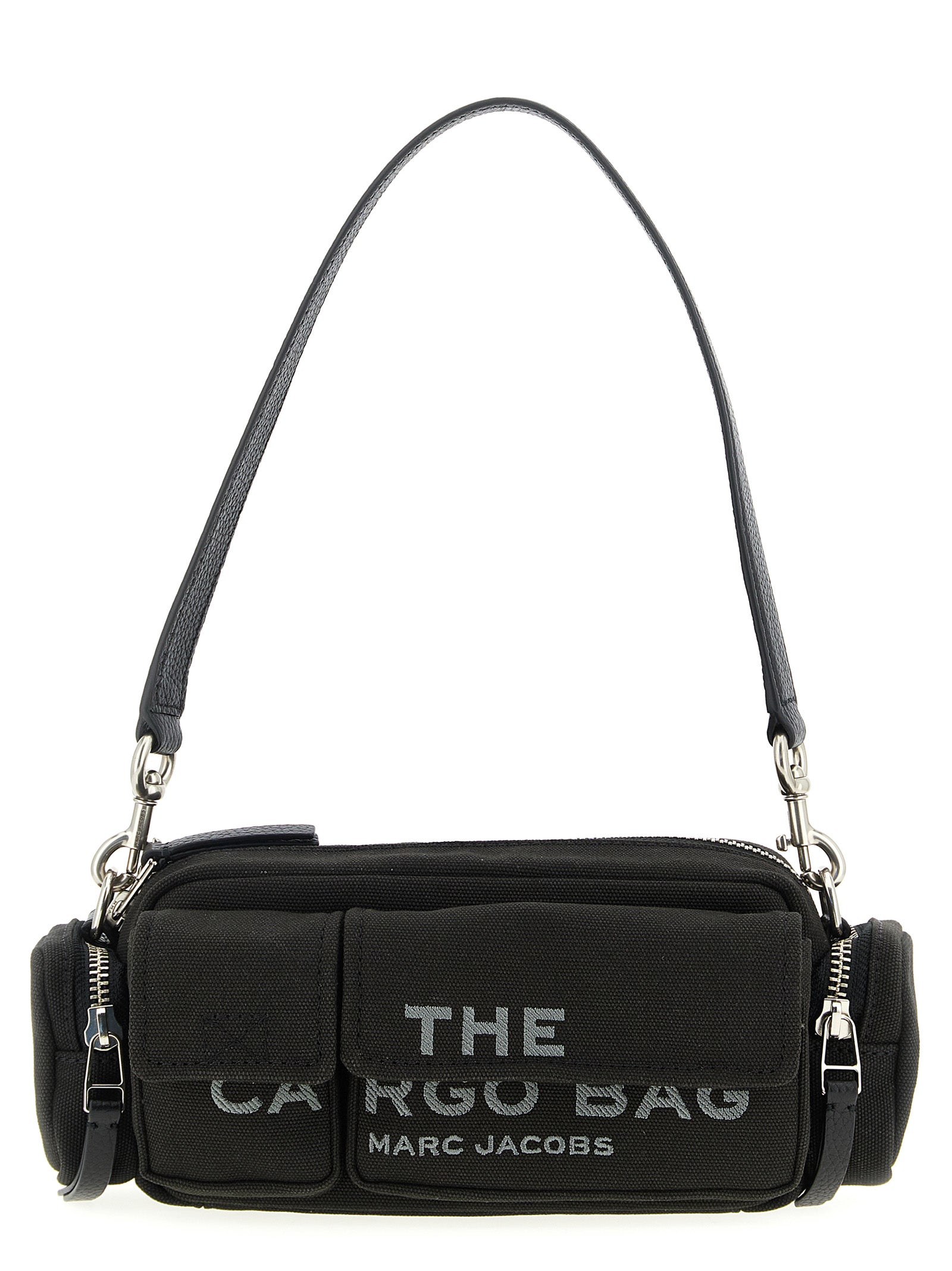 Marc Jacobs Black Cotton Canvas Shoulder Bag