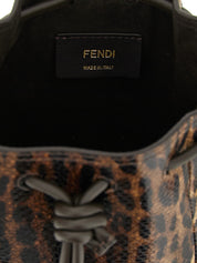 Fendi Brown Karung Leather Mini Bucket Bag