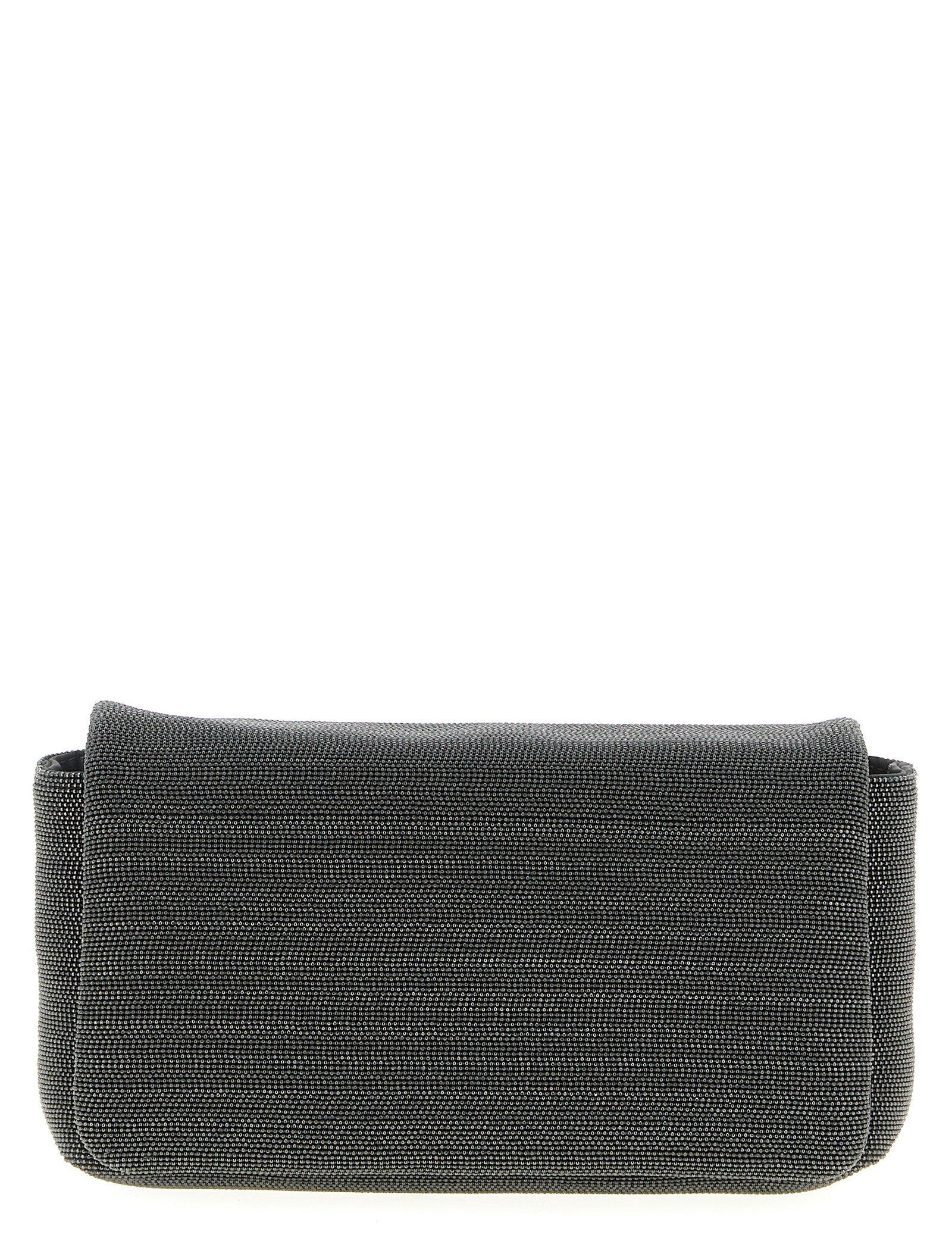 Brunello Cucinelli Black Leather Clutch Bag