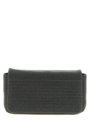 Brunello Cucinelli Black Leather Clutch Bag