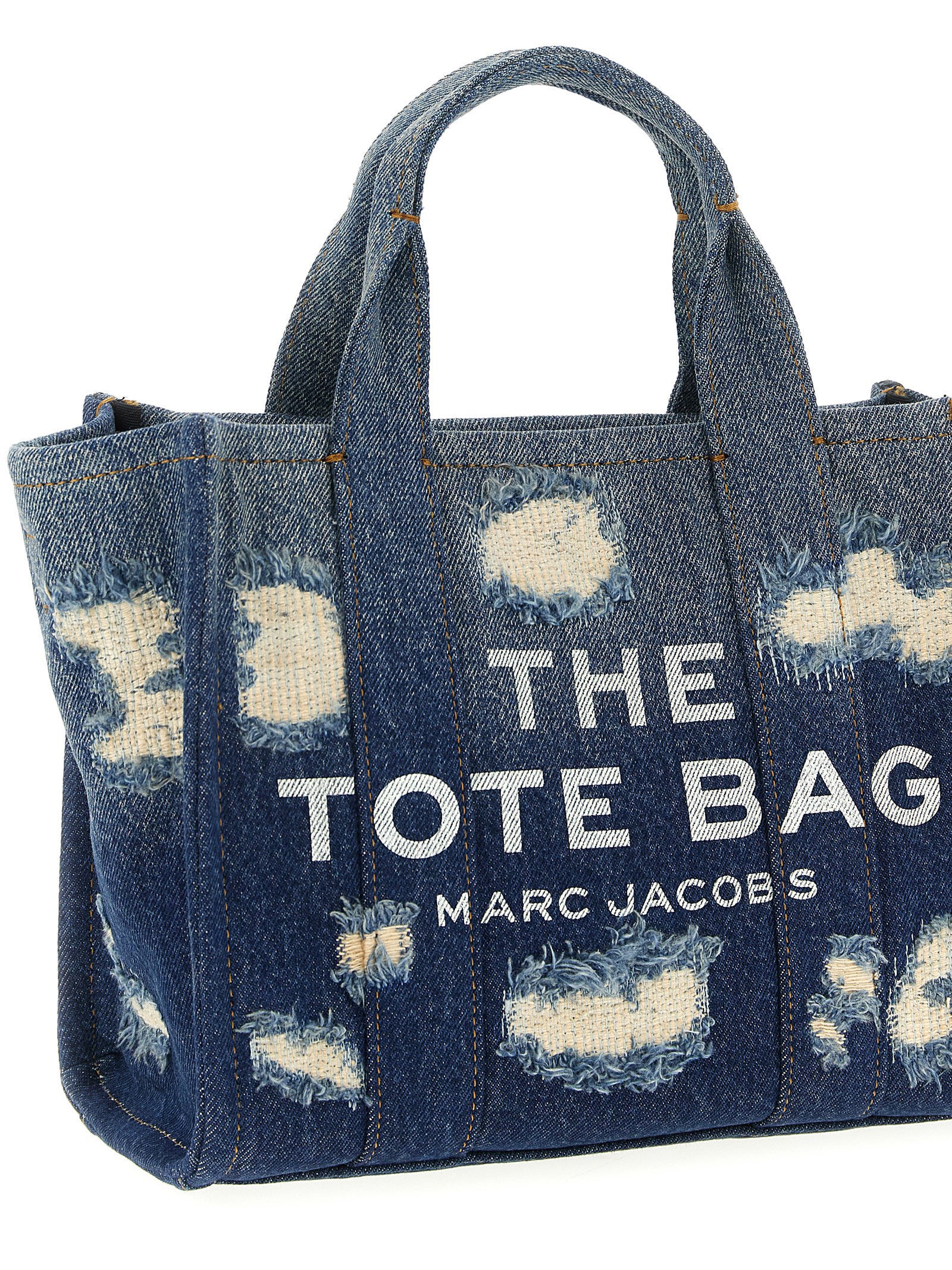 Marc Jacobs Blue Cotton Denim Tote Bag