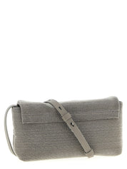 Brunello Cucinelli Silver Leather Clutch Bag