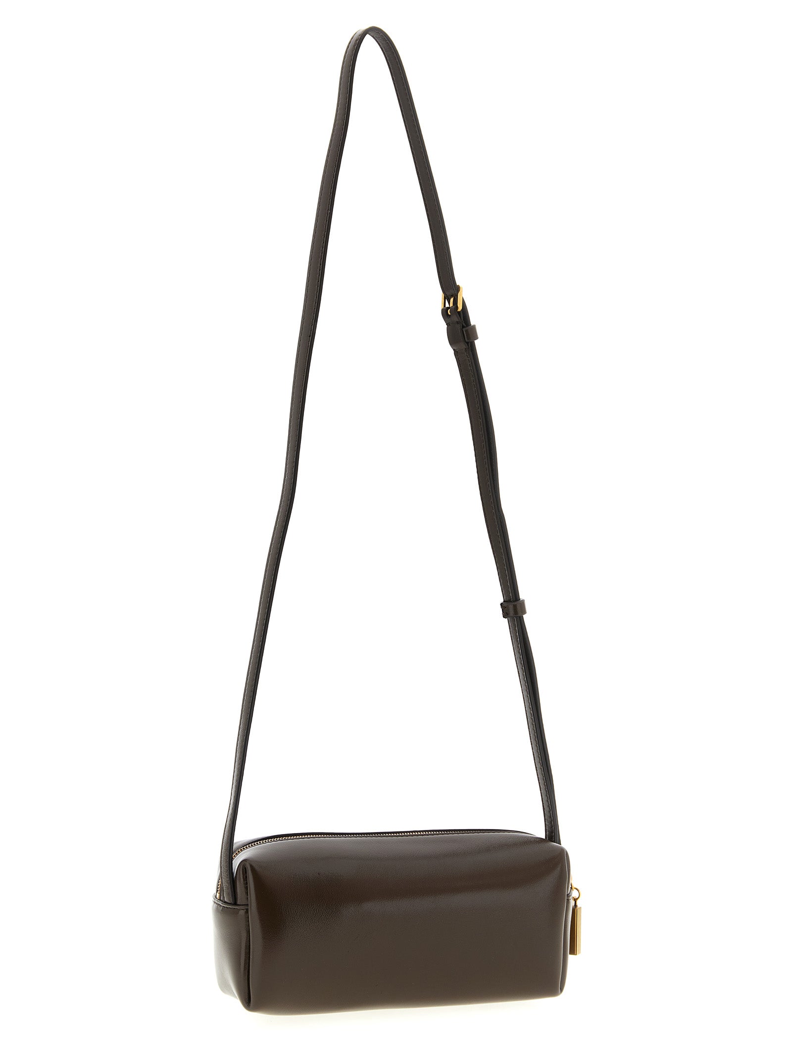 Khaite Brown Calfskin Mini Crossbody Bag
