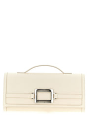 Roger Vivier White Calfskin Clutch Bag
