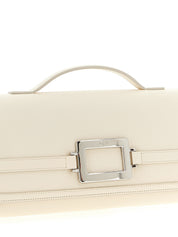 Roger Vivier White Calfskin Clutch Bag