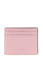 PINKO Pink Cowhide Leather Cardholder
