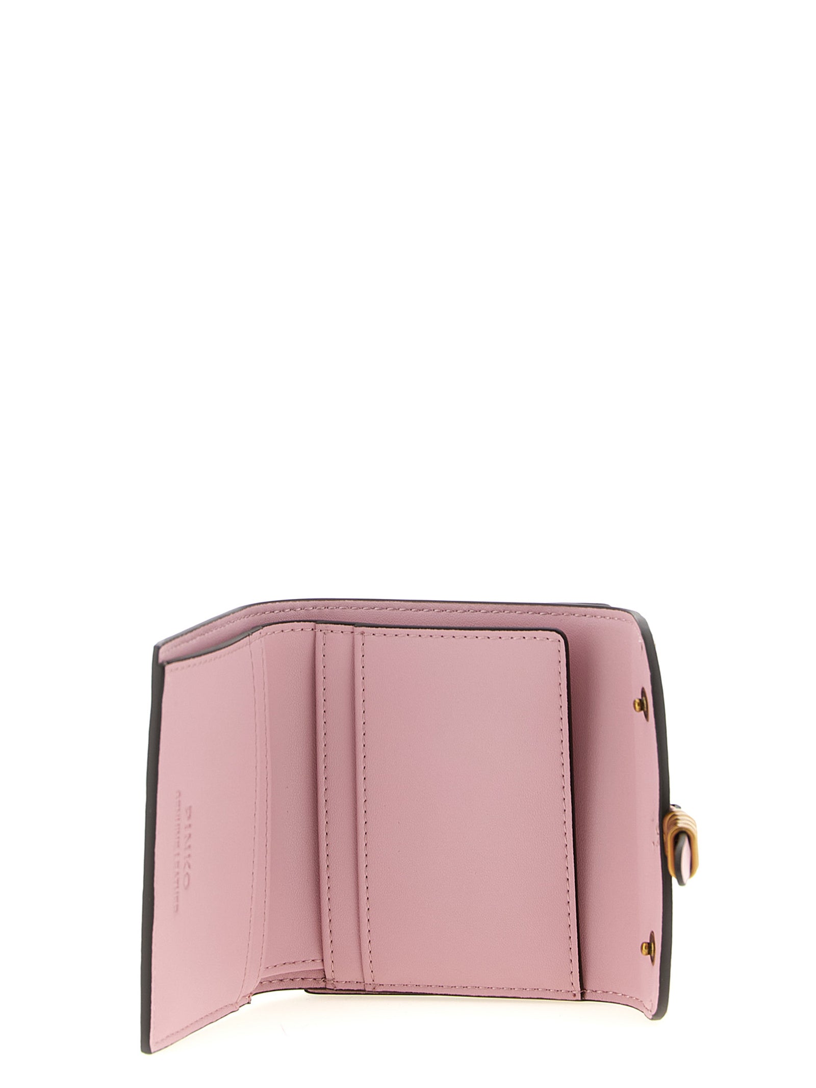 PINKO Pink Cowhide Leather Cardholder