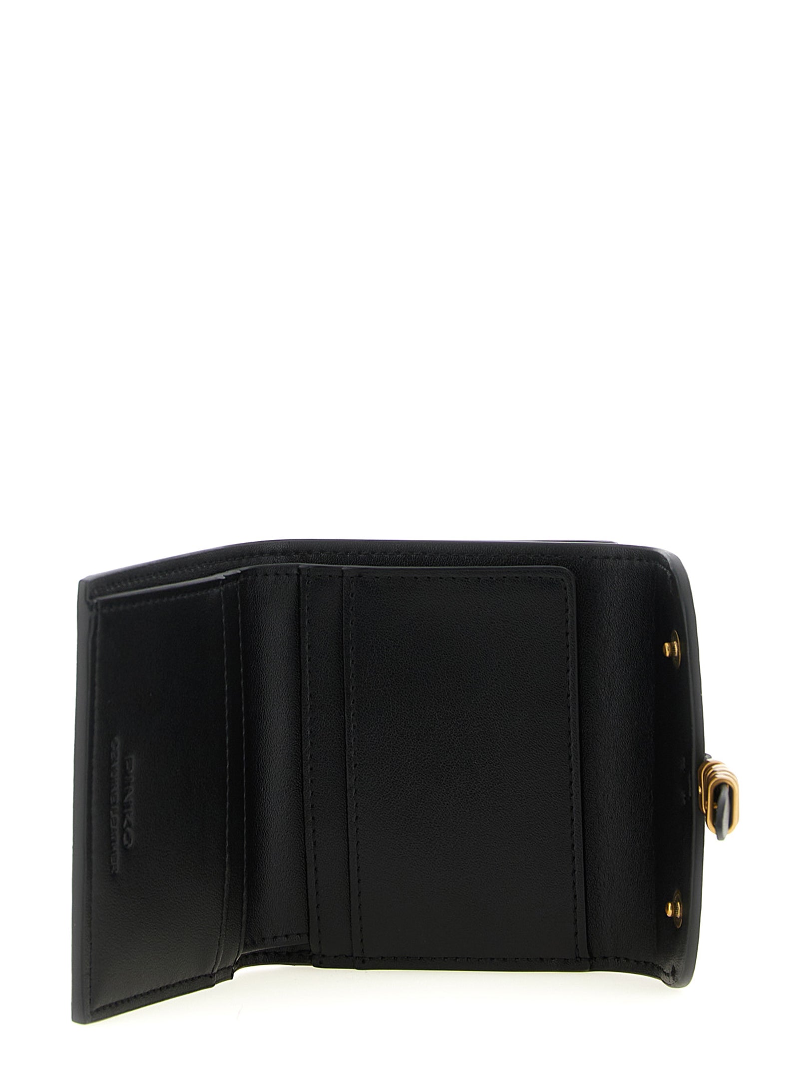 PINKO Black Cow Leather Cardholder