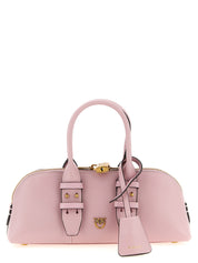 PINKO Pink Cow Leather Bowling Handbag