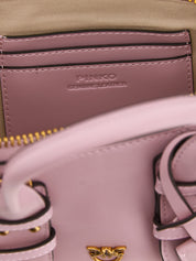 PINKO Pink Cow Leather Bowling Handbag