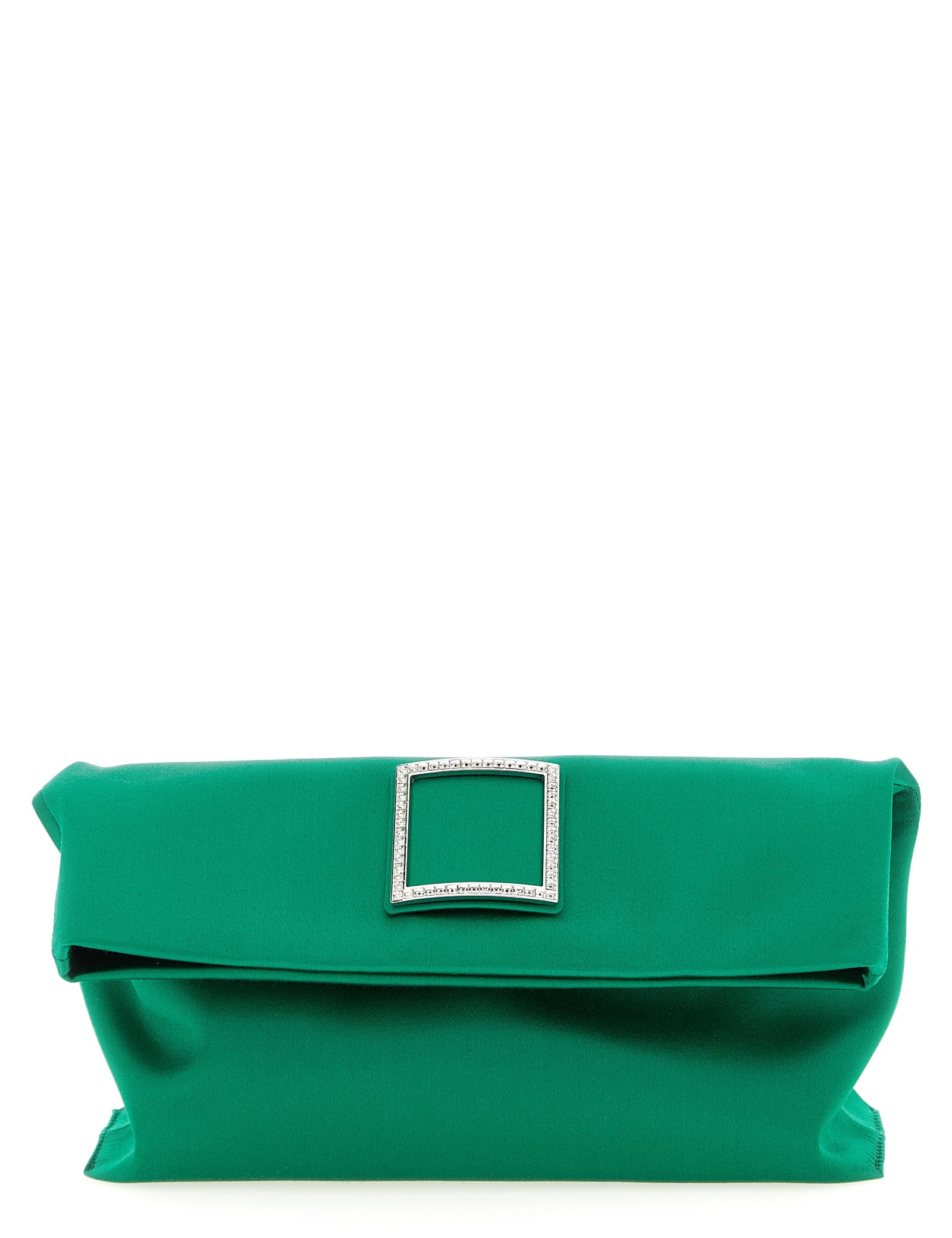 Roger Vivier Green Viscose Clutch Bag
