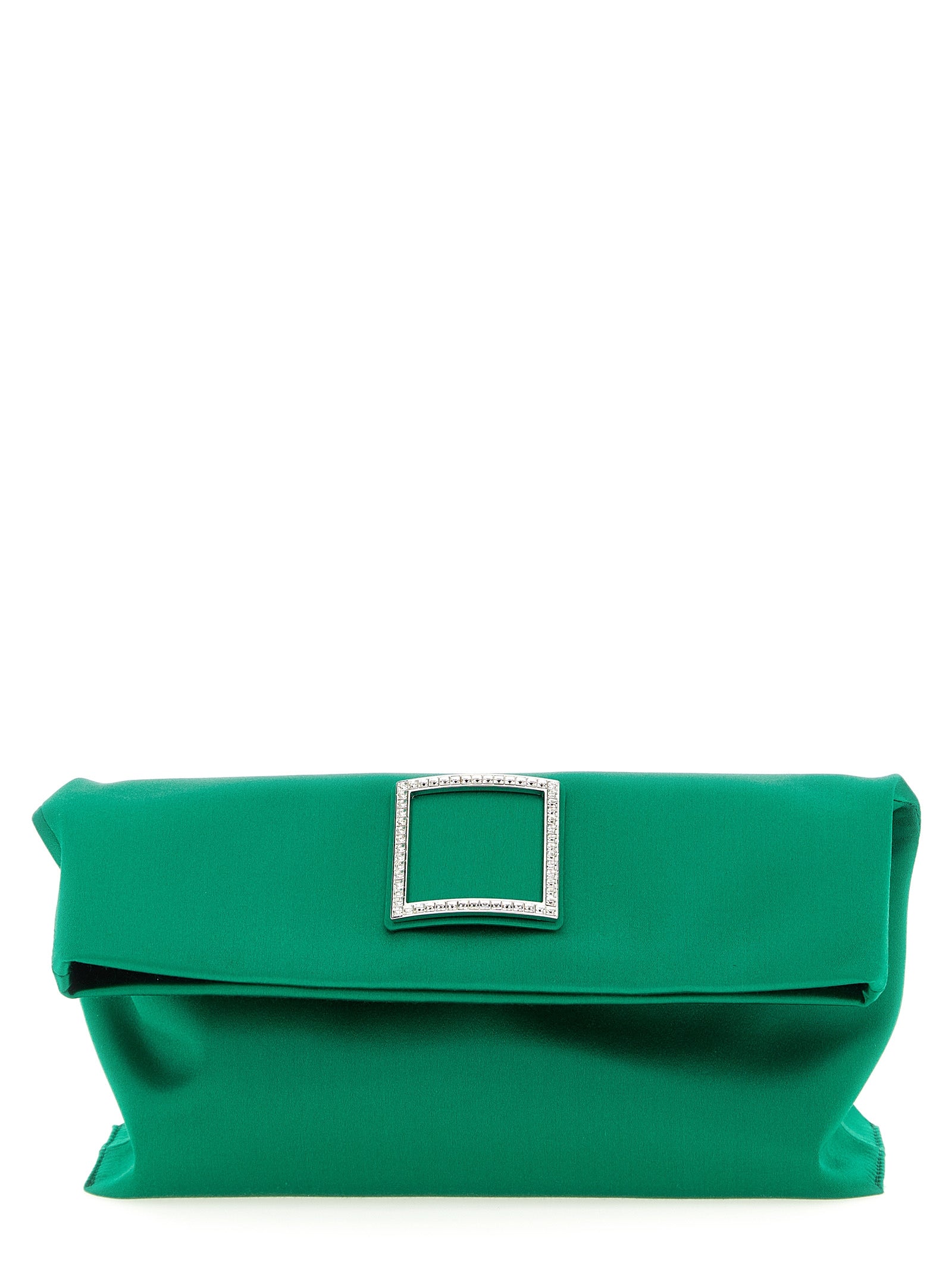 Roger Vivier Green Viscose Clutch Bag