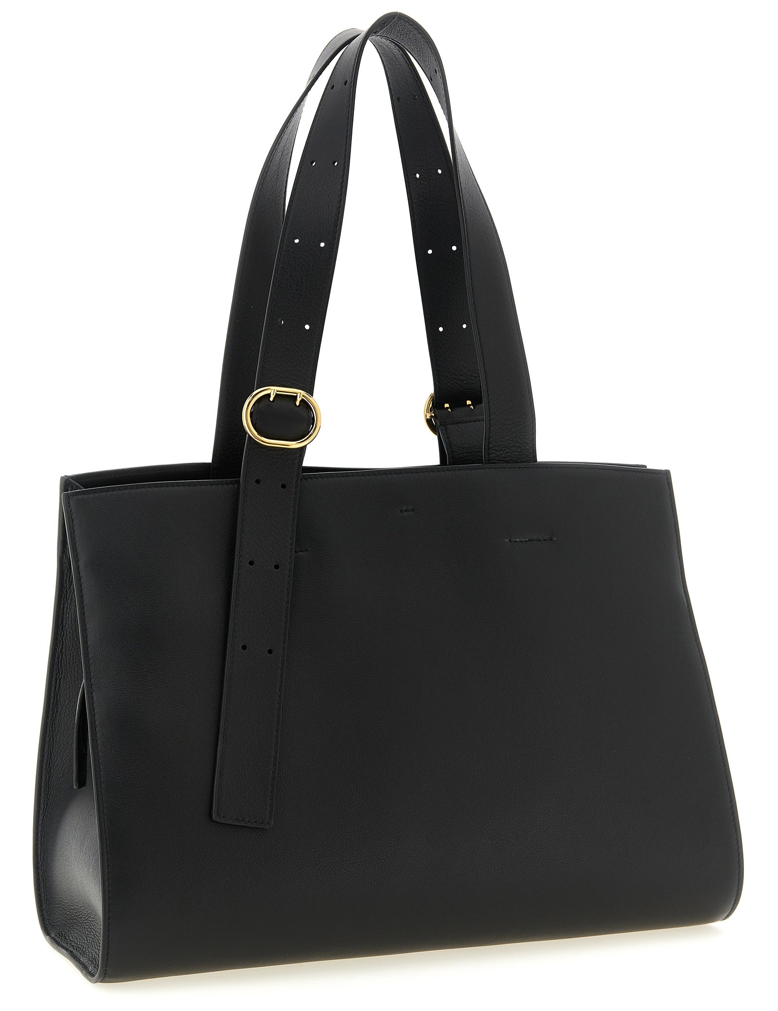 Jil Sander Black Calfskin Tote Bag