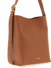 Jil Sander Brown Calfskin Shoulder Bag