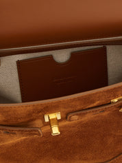 Balmain Brown Calfskin Handbag