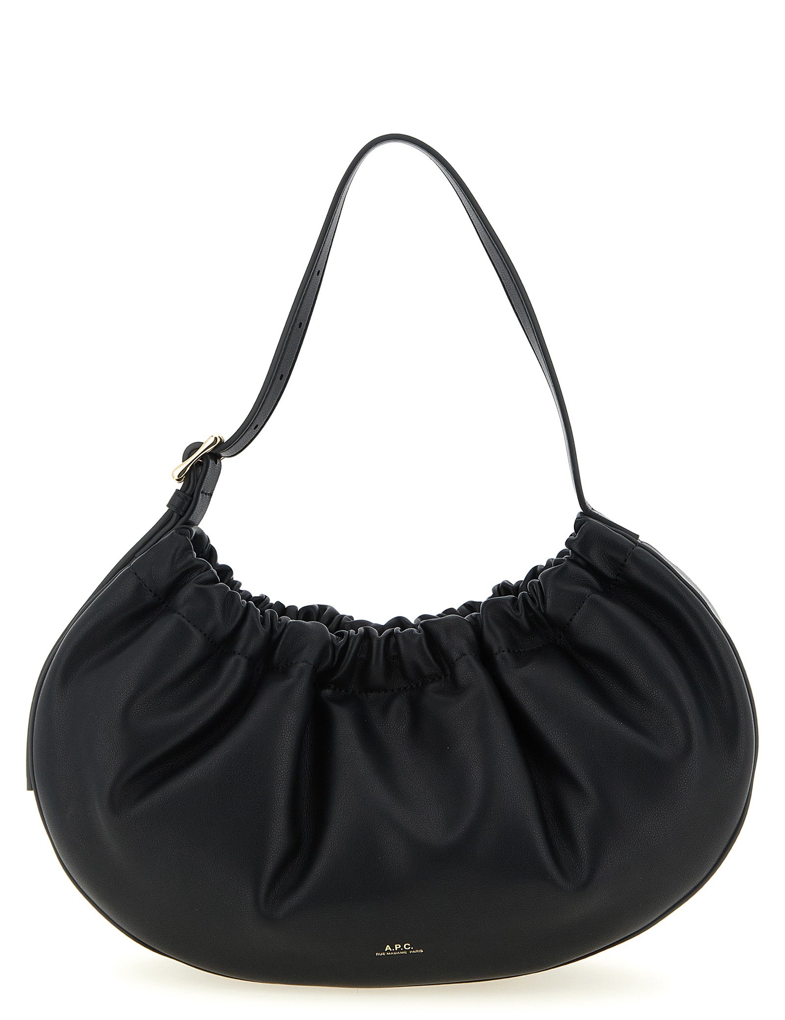 A.P.C. Black Cowhide leather Shoulder Bag